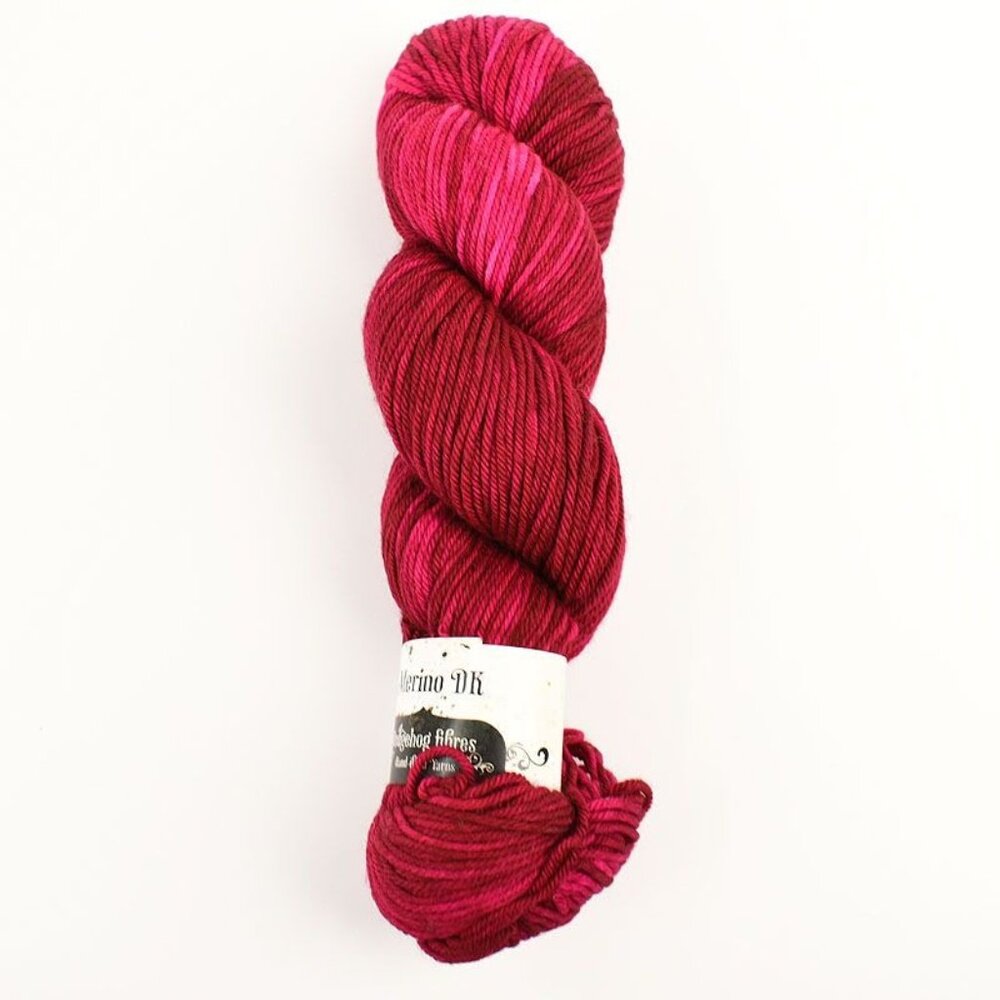 Hedgehog Fibres Merino DK Yarn Springy Twist Merino Wool Hand Dyed Merlot
